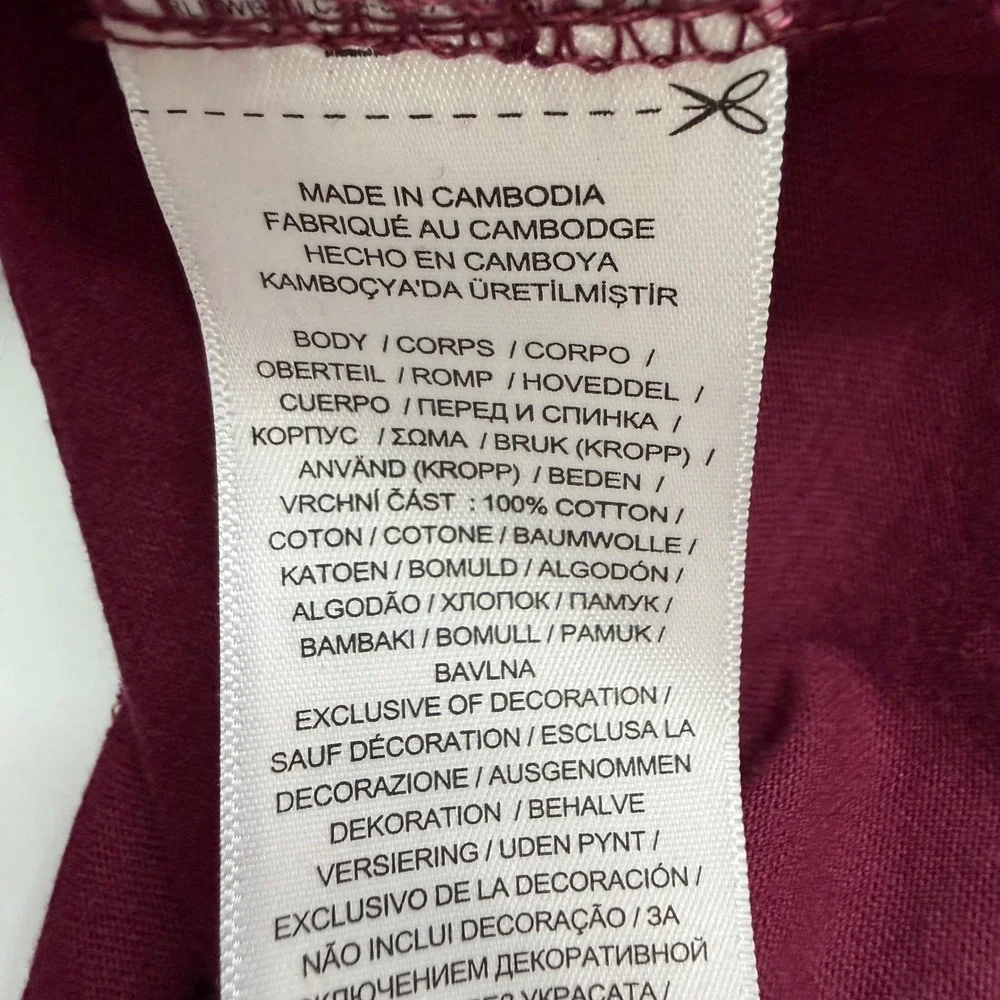 Polo Ralph Lauren T-Shirt Men L Burgundy Long Sleeve Crew Neck Pony Logo Preppy